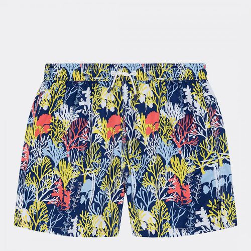 Navy Coral Print Swim Shorts - Hackett London - Modalova