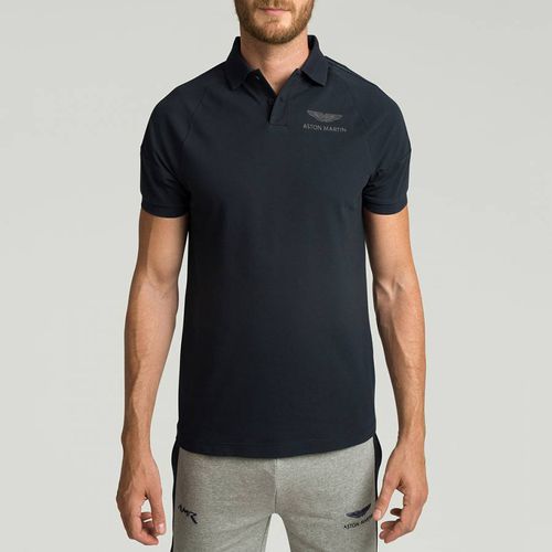 AMR Small Logo Cotton Blend Polo Shirt - Hackett London - Modalova