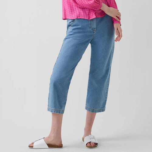 Blue Denim Stretch Cropped Jeans - Great Plains - Modalova