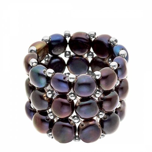 Tahitian 3 Row Real Freshwater Pearl Ring - Ateliers Saint Germain - Modalova