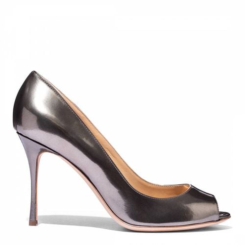 Metallic Peep Toe Pump Heels - Sergio Rossi - Modalova