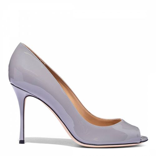 Grey Patent Peep Toe Pump Heels - Sergio Rossi - Modalova