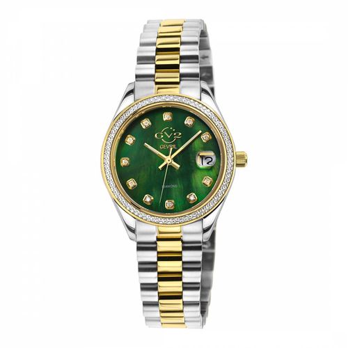 Women's Silver/Green Diamond Stainless Steel Watch - Gevril - Modalova