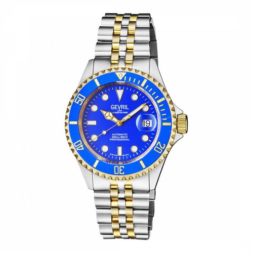 Men's /Blue Swiss Automatic Wall Street Watch - Gevril - Modalova