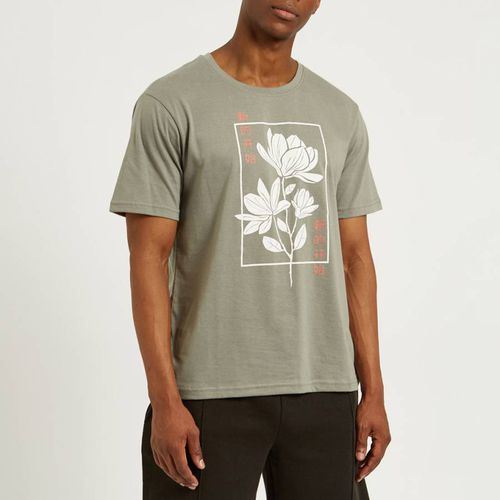 Dark Floral Print Cotton T-Shirt - Bolongaro Trevor - Modalova
