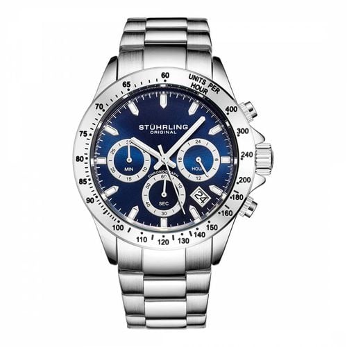 Men's /Blue Dial Quartz Chronograph Date Watch - Stuhrling - Modalova