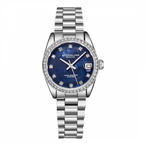 Women's /Blue Crystal Studded Quartz Watch - Stuhrling - Modalova