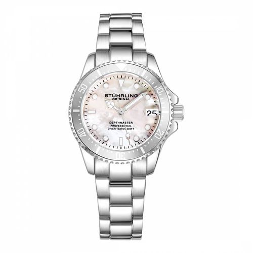 Women's Silver Diver Dial Watch - Stuhrling - Modalova