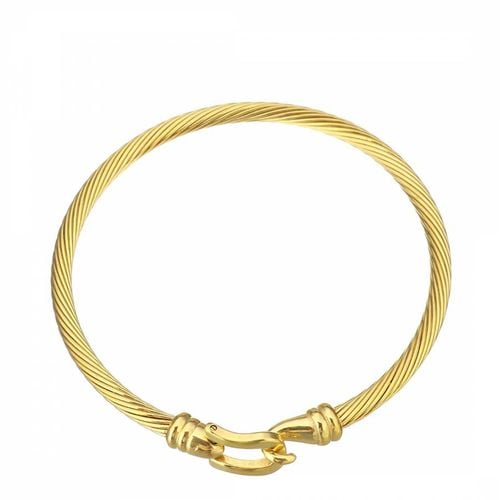 K Gold Textured Bangle - Stephen Oliver - Modalova