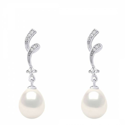 Silver/ Whirlpool Real Cultured Freshwater Pearl Earrings - Atelier Pearls - Modalova