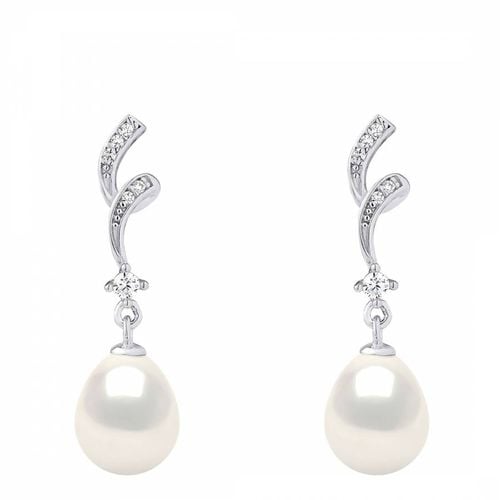 Silver/ Whirlpool Real Cultured Freshwater Pearl Earrings - Atelier Pearls - Modalova