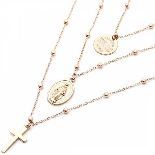 K Gold Multi Layer Necklace - Chloe Collection by Liv Oliver - Modalova