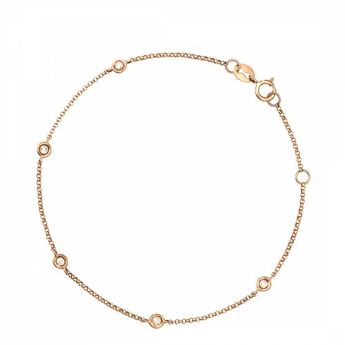 Rose Gold Circle Linked Bracelet - MUSE - Modalova