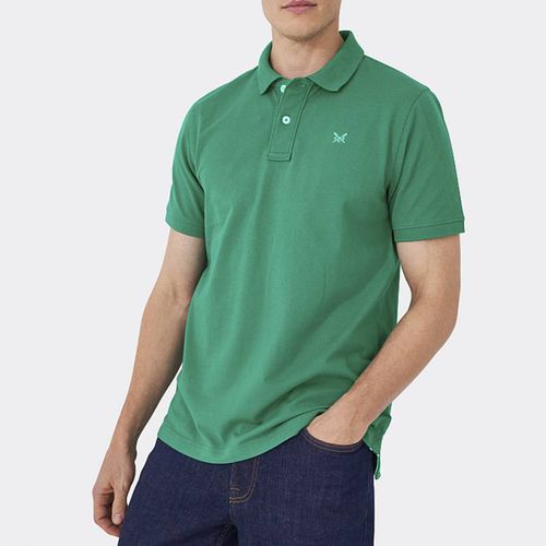 Green Classic Pique Cotton Polo - Crew Clothing - Modalova