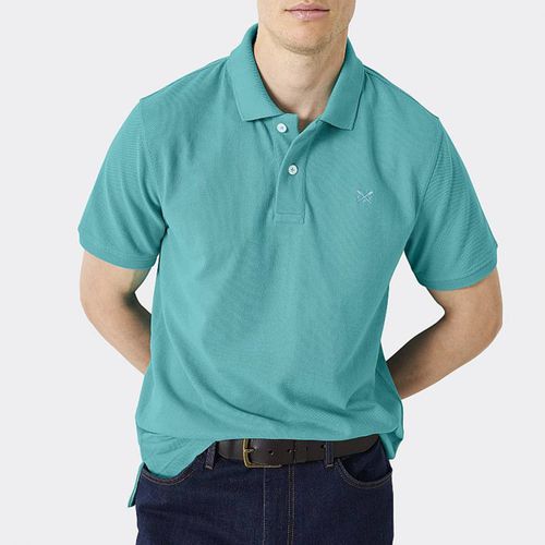 Green Ocean Cotton Polo Shirt - Crew Clothing - Modalova