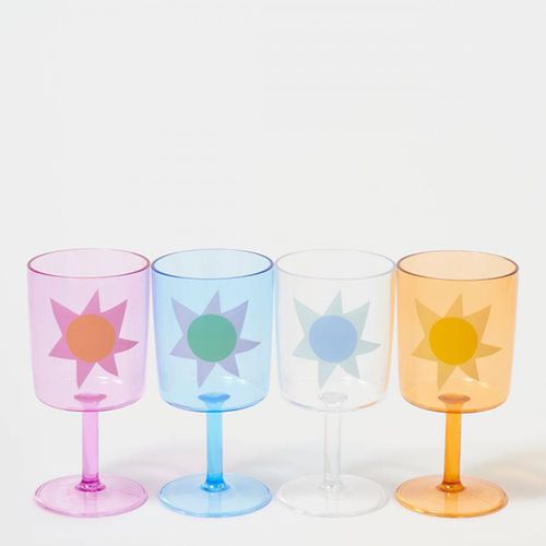 Set of 4 Poolside Wine Glass Utopia - Sunnylife - Modalova