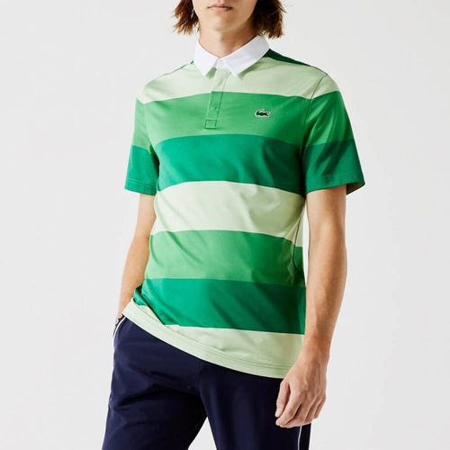 Green/White Thick Stripe Polo Shirt - Lacoste - Modalova