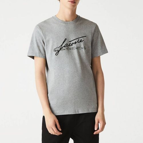 Grey Script Logo T-Shirt - Lacoste - Modalova