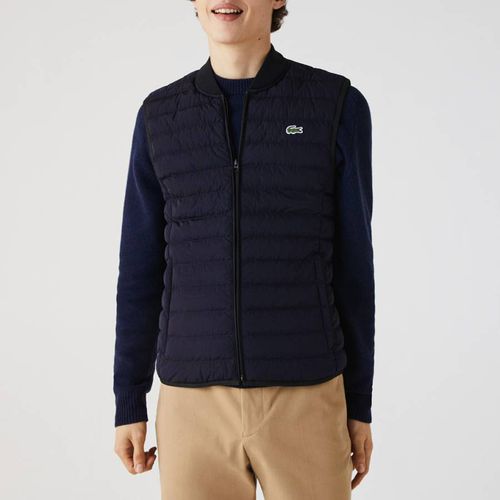 Navy Quilted Gilet - Lacoste - Modalova