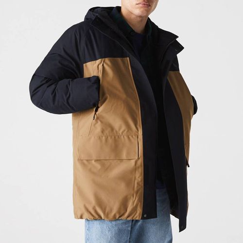 Brown Colour Block Longline Jacket - Lacoste - Modalova