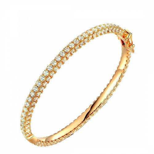 K Gold Embelished Pave Bangle - Liv Oliver - Modalova