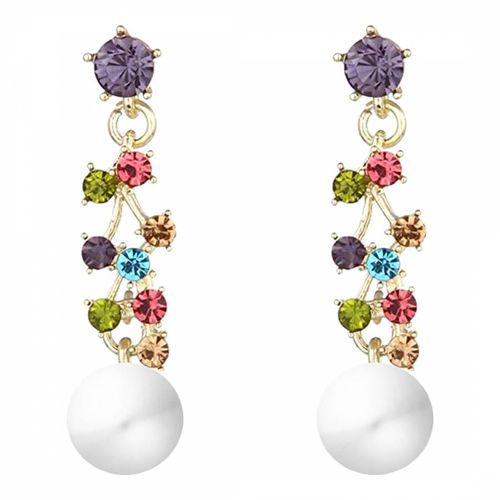 K Multi Color Pearl Drop Earrings - Liv Oliver - Modalova