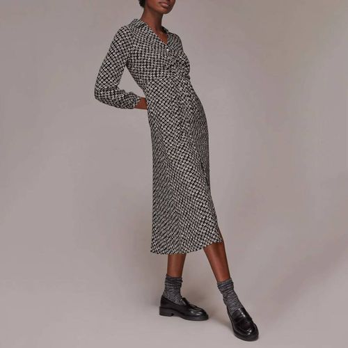 Black Landmark Print Midi Dress - WHISTLES - Modalova