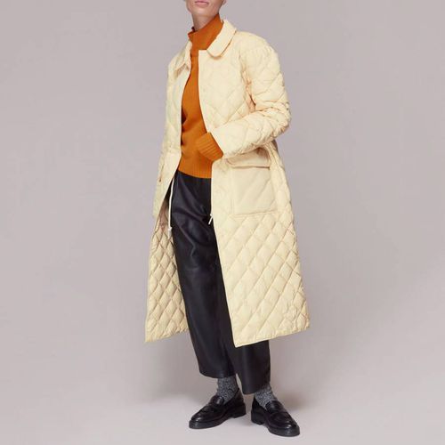 Pale Yellow Clelia Quilted Coat - WHISTLES - Modalova