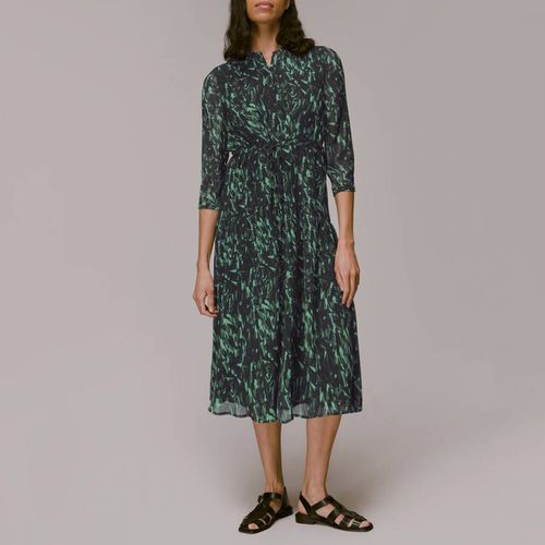 Green Abstract Print Midi Dress - WHISTLES - Modalova