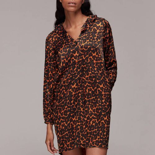 Orange Leopard Print Mini Dress - WHISTLES - Modalova