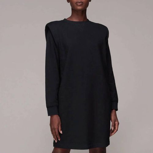 Black Shoulder Detail Cotton Dress - WHISTLES - Modalova