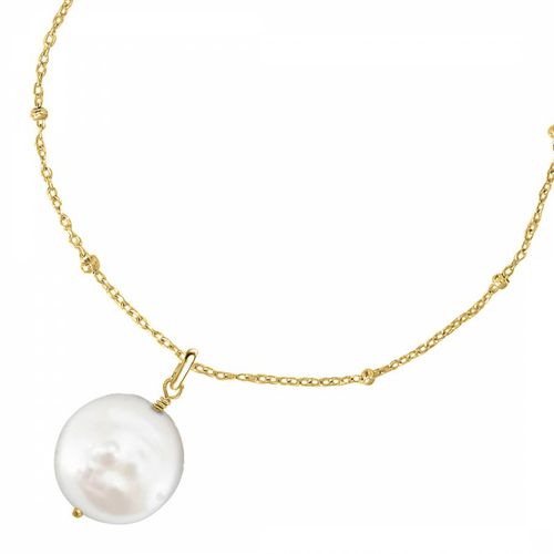 Gold White Biwa Pearl Pendant - Dower & Hall - Modalova
