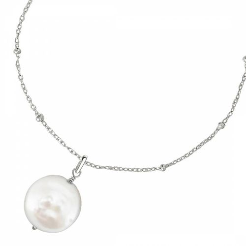 Silver White Biwa Pearl Pendant - Dower & Hall - Modalova