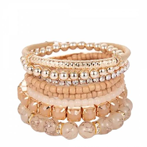 K Multi Champagne Bracelet Set - Liv Oliver - Modalova