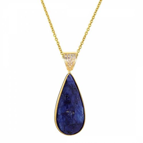 K Cz & Sapphire Tear Drop Necklace - Chloe Collection by Liv Oliver - Modalova