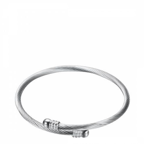 Silver Bangle Bracelet - Stephen Oliver - Modalova