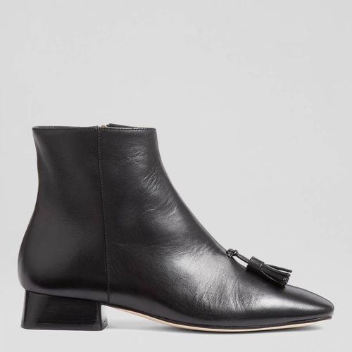 Black Leather Verity Ankle Boots - L K Bennett - Modalova