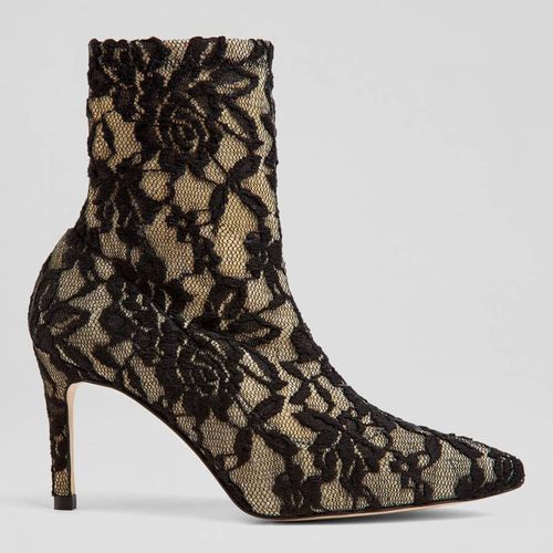 Black Lace Belle Ankle Boots - L K Bennett - Modalova