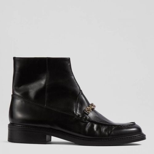 Black Leather Kora Ankle Boots - L K Bennett - Modalova
