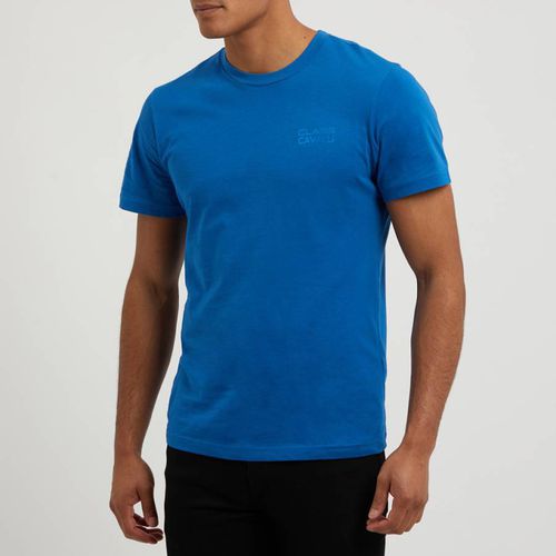 Blue Back Logo Cotton T-Shirt - Cavalli Class - Modalova