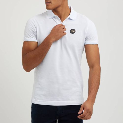 White Patch Logo Cotton Polo Shirt - Cavalli Class - Modalova
