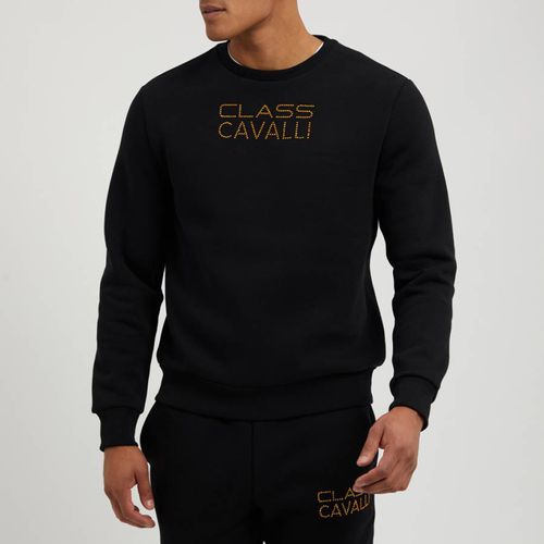 Printed Logo Cotton Sweatshirt - Cavalli Class - Modalova