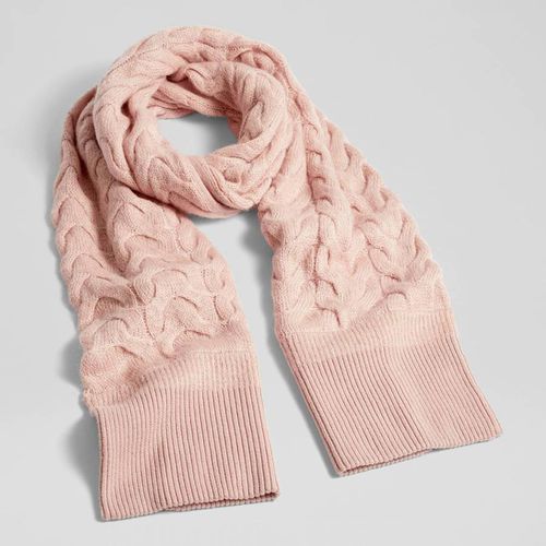 Pale Pink Blend Cable Knit Scarf - L K Bennett - Modalova