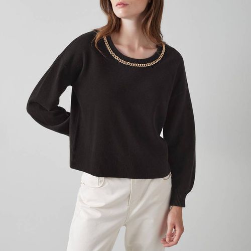 Black Nathalie Chain Wool Jumper - L K Bennett - Modalova