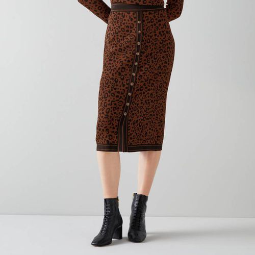 Multi Leopard Lea Skirt - L K Bennett - Modalova