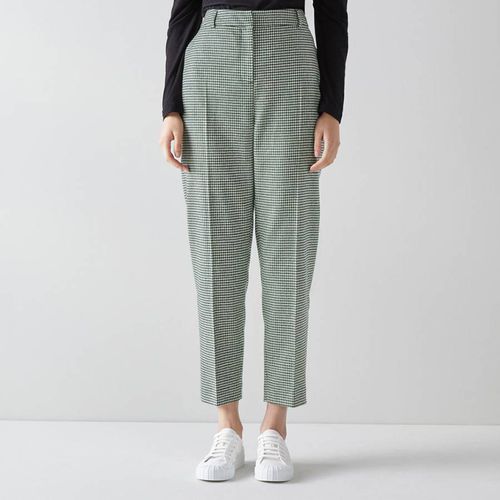 Green Checked Nina Wool Blend Trousers - L K Bennett - Modalova