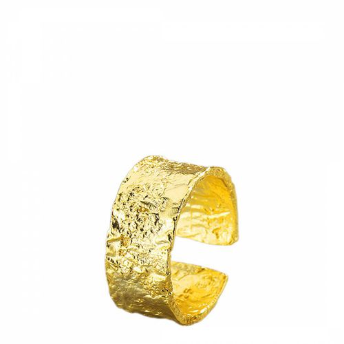 K Gold Hammer Band Ring - Liv Oliver - Modalova