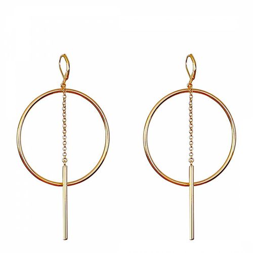 K Gold Circular Chain Earrings - Liv Oliver - Modalova