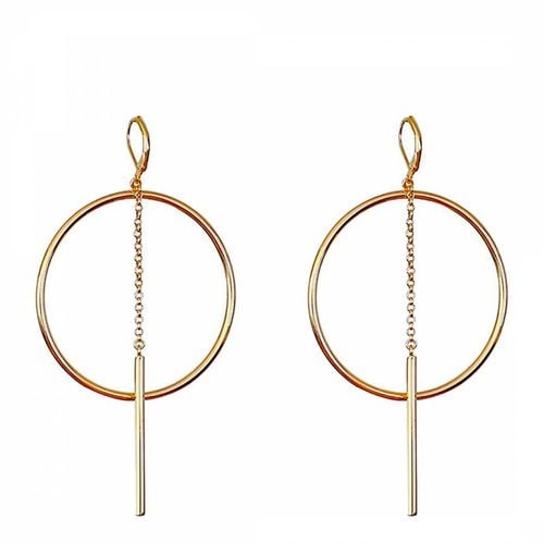 K Gold Circular Chain Earrings - Liv Oliver - Modalova