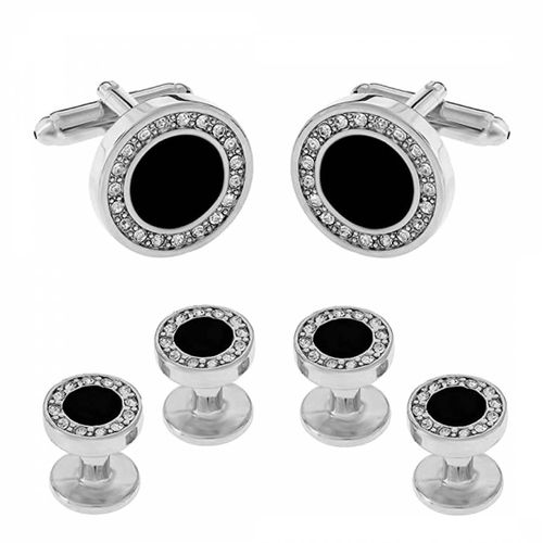 Onyx Embellished Cufflink Set - Stephen Oliver - Modalova